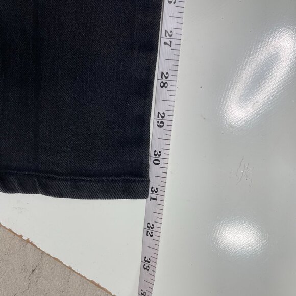Ksubi Skinny Jeans 24 Dark Gray Denim Stretch Ankle Zip Embroidered Cross Logo - Picture 9 of 10